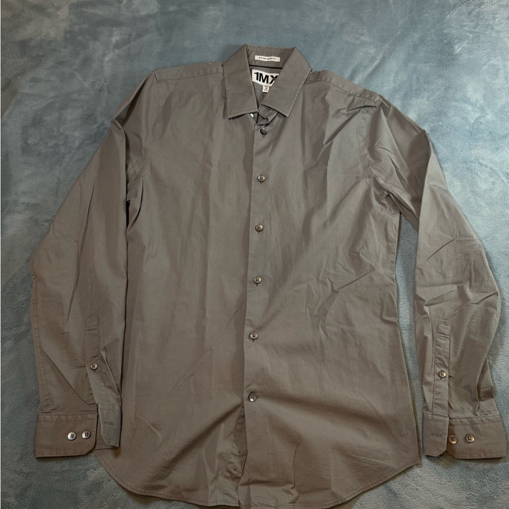 Express Men’s dress shirt size 15-15.5 Gray